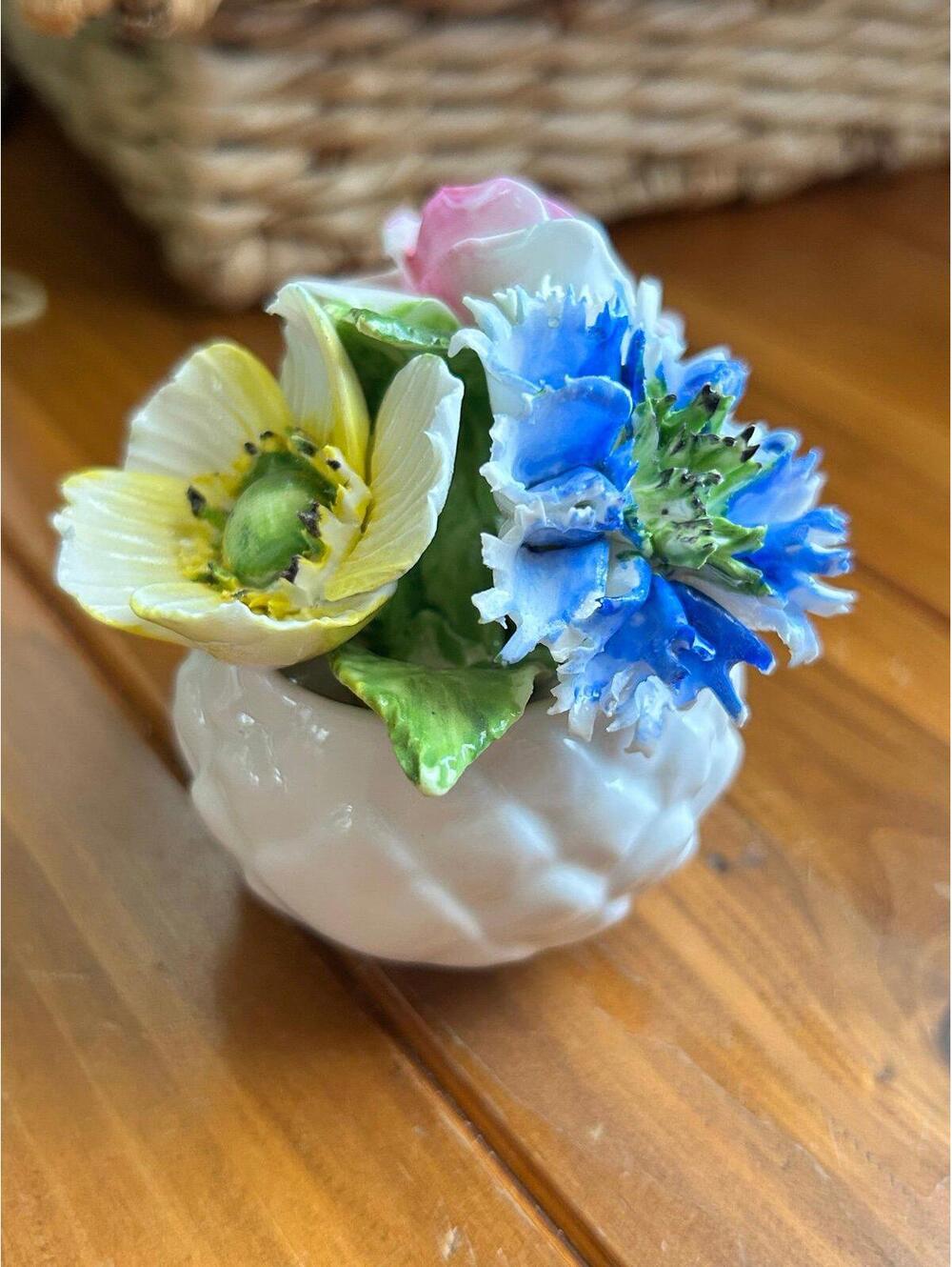 Vintage Radnor Bone China Floral Bouquet Staffordshire England Figurine